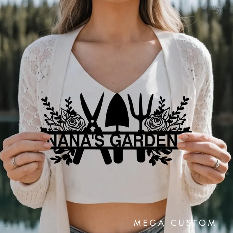 [Copy]Personalized Metal Garden Decor Custom Gardener Name Sign Garden Wall Art Yard Decor Gardening Gifts for Mom Housewarming 