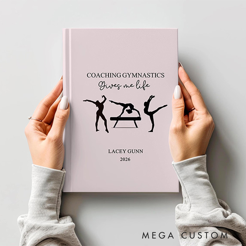 Personalized A5 Gymnastics Coach Journal with Name Gift Gymnast Lined Journal Gift For Gymnastics Coach Teacher Gymnastics Lover