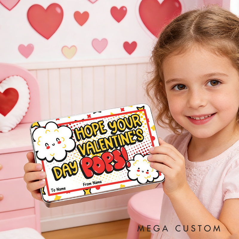 Personalized Popcorn Hope Your Valentine's Day Pops Candy Box Valentine's Day Gifts