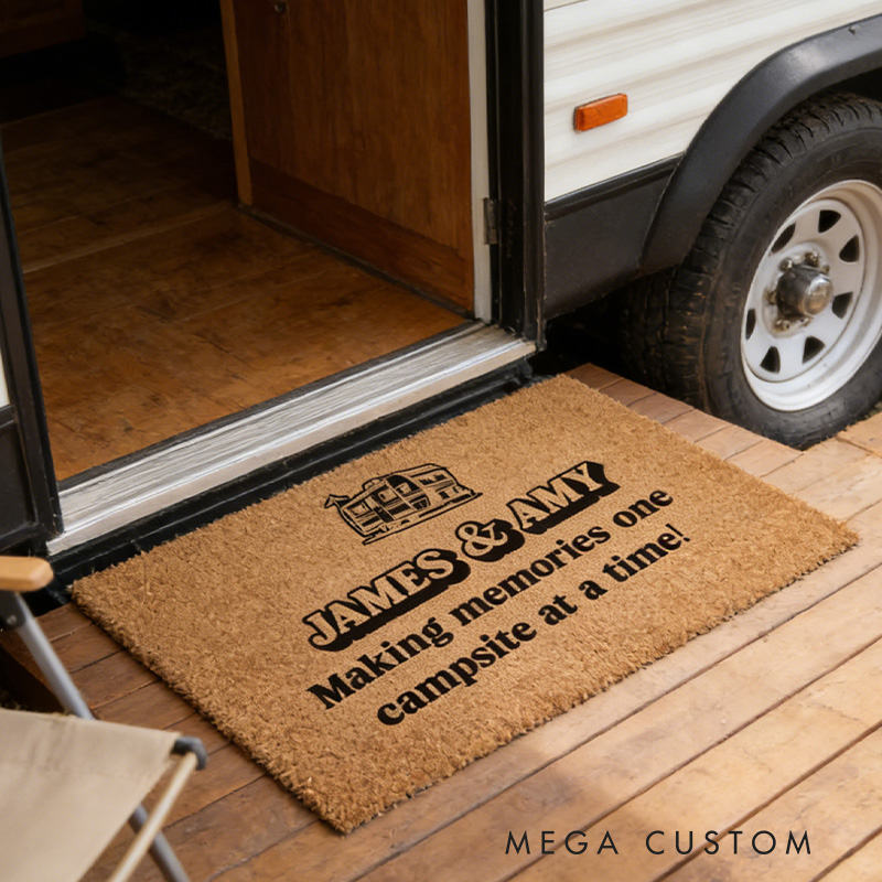 Personalized Caravan Doormat Customized Outdoor Rug Housewarming Gift Caravan Gift Mobile Home Doormat
