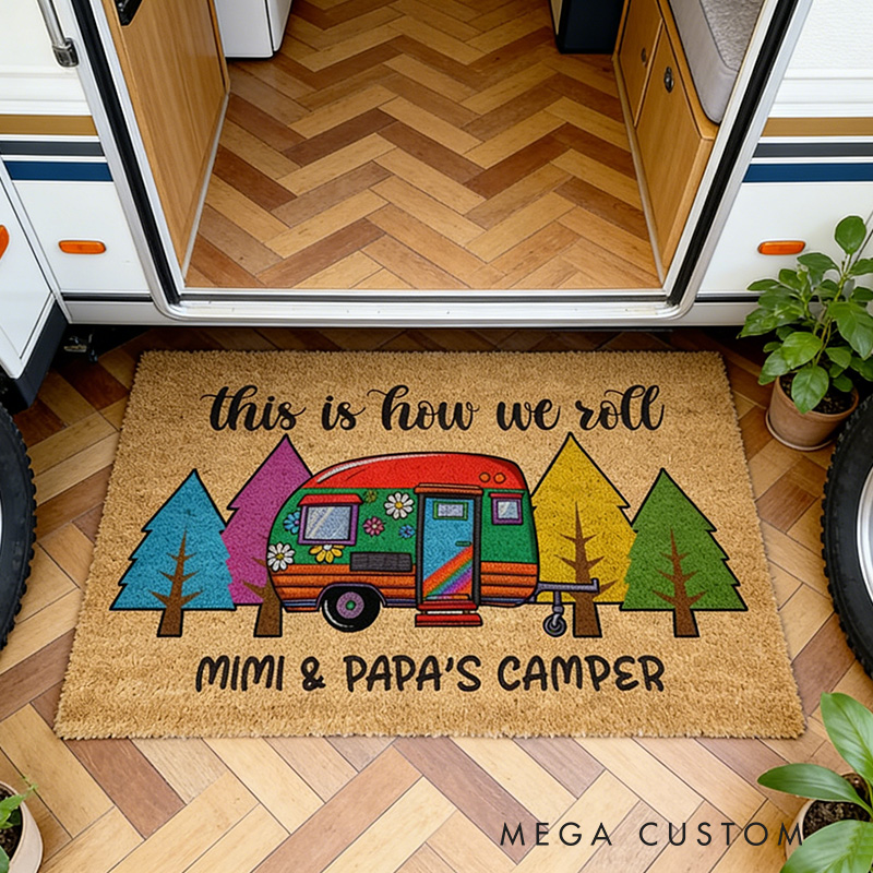 Personalized This Is How We Roll Welcome Mat Rv Welcome Doormat Home Decor Custom Outdoor Camping Door Mats