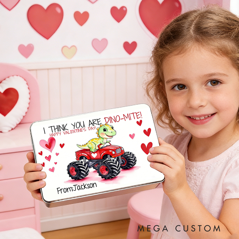 Personalized Dinosaur Valentine Hope Your Valentine's Day Pops Candy Box Valentine's Day Gifts