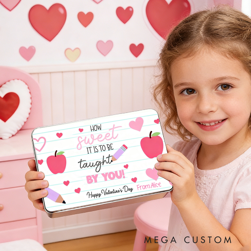 Personalized Happy Valentine's Day Teacher Hope Your Valentine's Day Pops Candy Box Valentine's Day Gifts