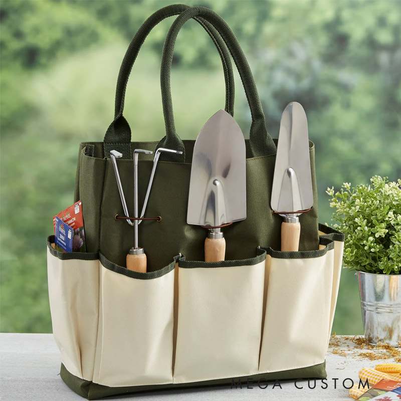 Personalized Garden Tote Set Tote Bag with Name for Gardener and Gardening Lovers