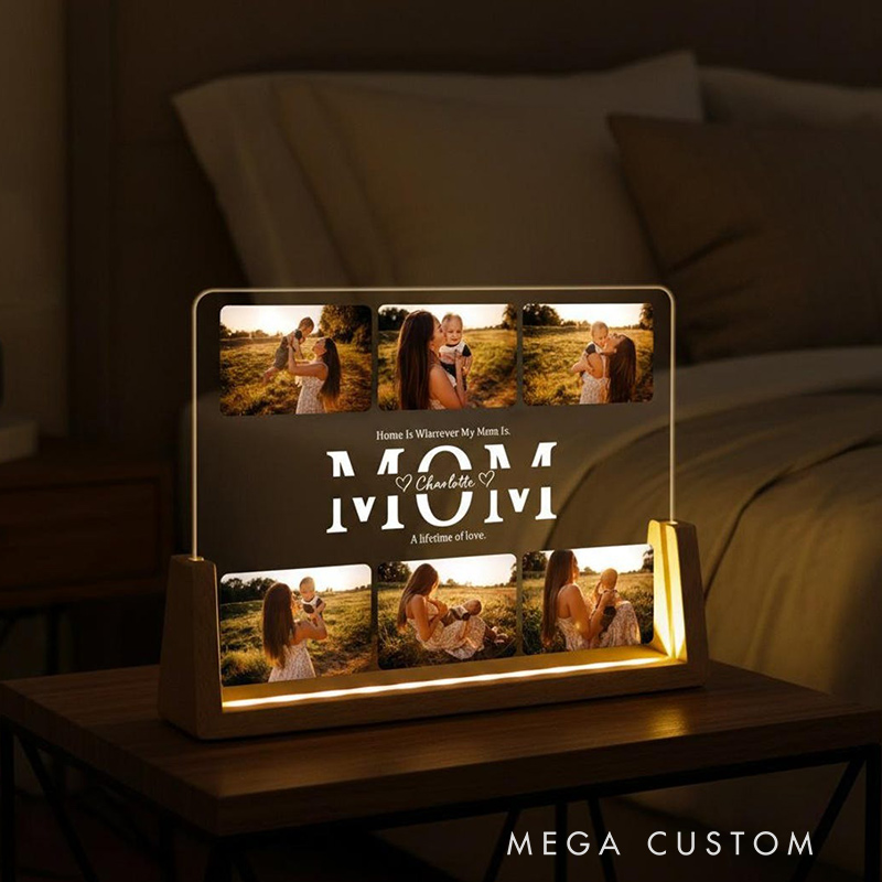Personalized Photo Night Light Photo Collage LED Light Custom Photo Lamp Mother's Day Gift Birthday Gift for Mom