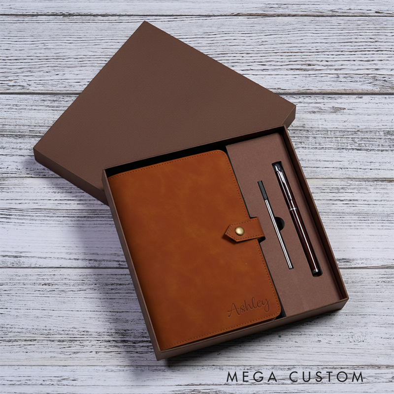 Personalized Leather Notebook Custom Leather Journal Personalised Leather Notebook Initial Notebook Gifts