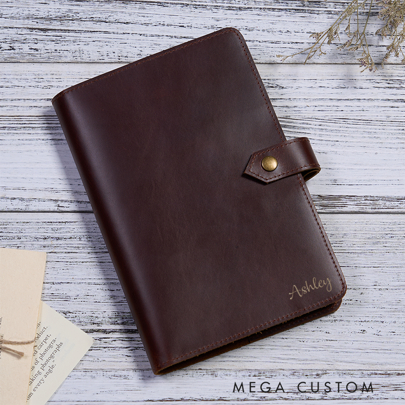 Personalized Leather Notebook Custom Leather Journal Personalised Leather Notebook Initial Notebook Gifts