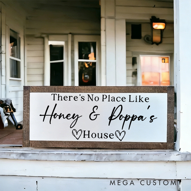 Personalized There's No Place Like Grandma & Grandpa's House Grandparents Sign Grandparents Gift Grandma and Grandpa Sign Gift For Grandma
