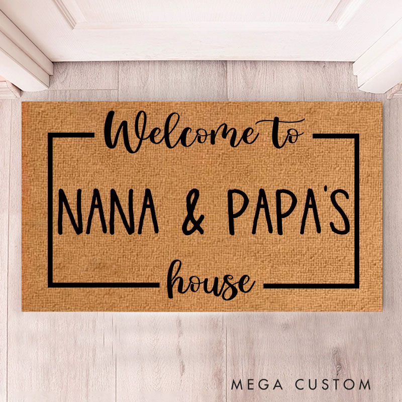 Personalized Grandparents Welcome Doormat a Thoughtful Housewarming Gift for Family Home Welcome Mat for Home New Home Gift