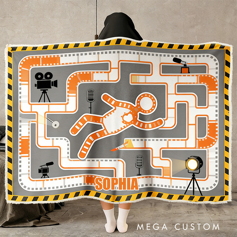 Personalized Crime Movie  Making Wearable Blanket Hoodie with Name Movie Lover Gift for Friends Birthday Gift