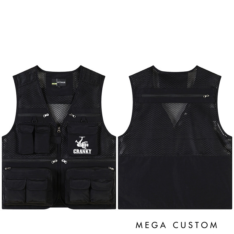 Personalized Funny Fishing Vest Fishing Reel Vest Fisherman Gift for Man Him Dad Husband