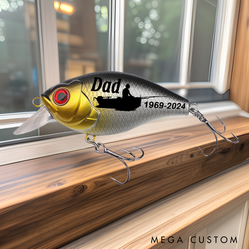 Personalized Fishing Lure Memorial Gift Memorial Fishing Lure Unique Gift for Dad or Fishermen Functional Keepsake for Honoring Special Memories