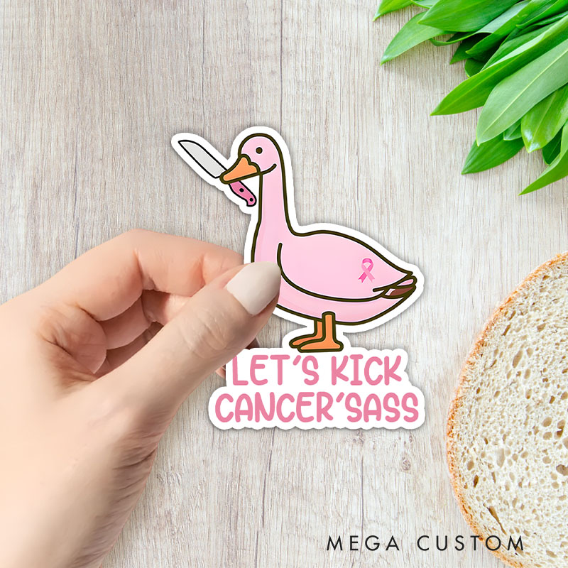 Personalized Breast Cancer Sticker Funny Silly Goose Warrior Gift Get Well Idea Gift