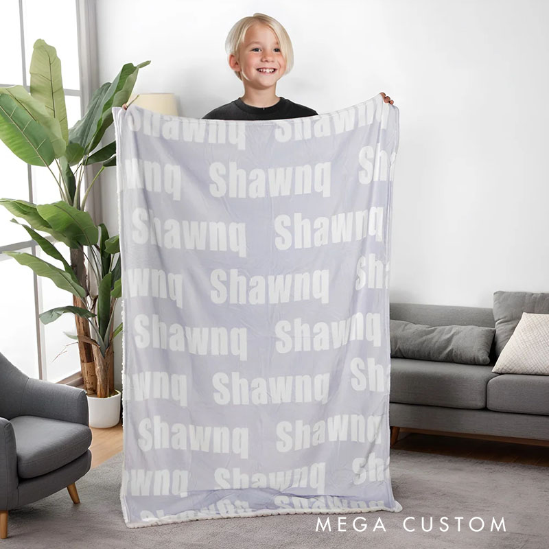 Personalized High Quality Super Soft Name Family Blanket Birthday Christmas Gift for Kid Family