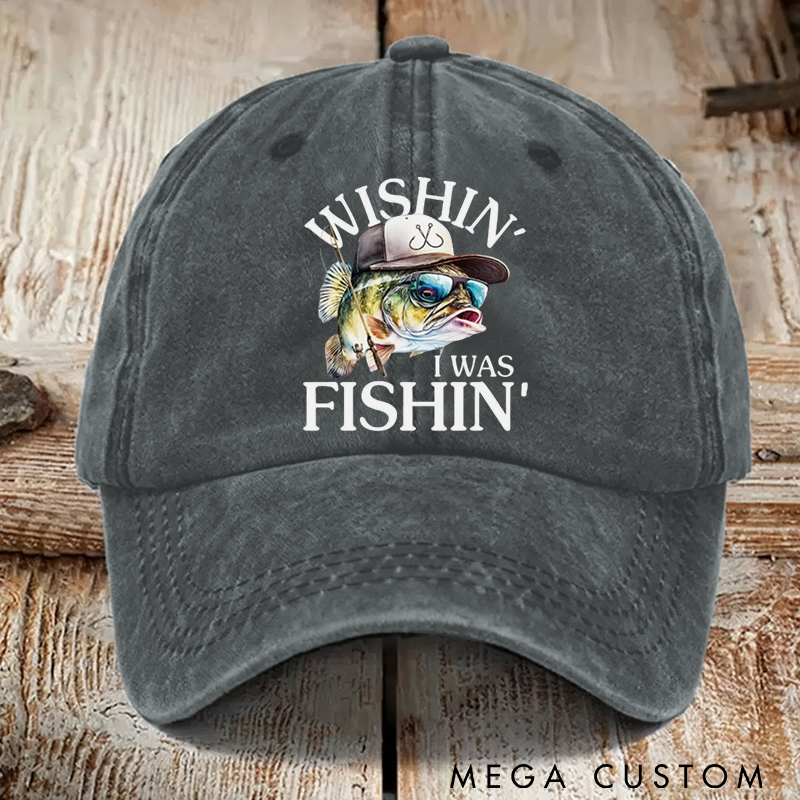 Personalized Fishing Hat Adjustable Cotton Baseball Cap Funny Fishing Design Comfortable and Stylish Gift for Fishing Enthusiasts