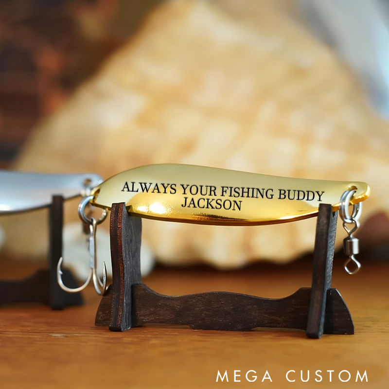 Personalized Fishing Lure Keepsake Custom Engraved Metal Fishing Lure Unique Gift for Fishing Buddies and Anglers