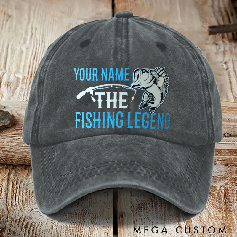 Personalized Fishing Legend Hat Fishing Legend Cap Funny Fishing Hat Custom Name Lightweight and Breathable Perfect Gift for Fishing Enthusiasts
