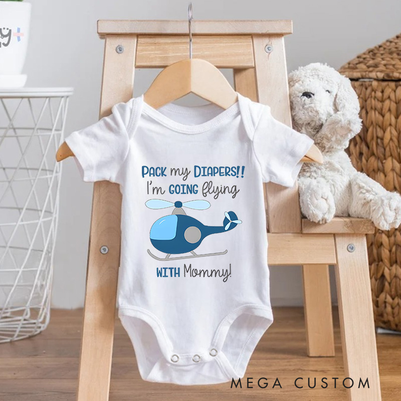 Personalized Who's Little Flying Buddy Baby Shower Gift with Airplane Graphic and Playful Quote for Little Aviators and Family Adventures Baby Bodysuit