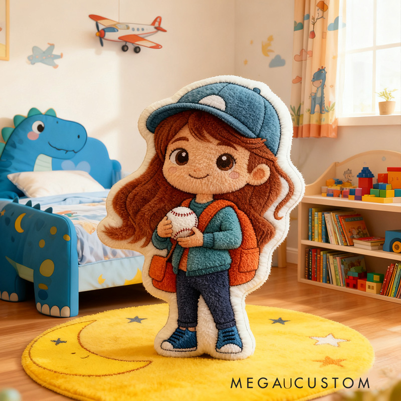 Personalized Boy and Girl Image Custom Kids Gift Cute Soft Plush Decorative Pillow