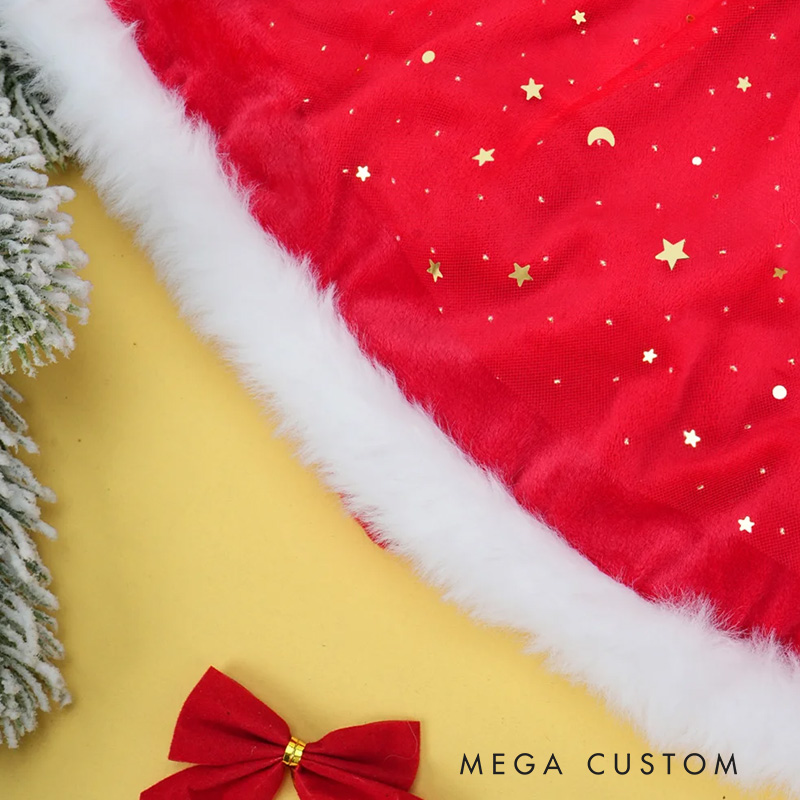 Personalized Baby Girl First Christmas Outfit Custom Name Cute Reindeer Santa Style Holiday Party Adorable Winter Red Tutu Dress