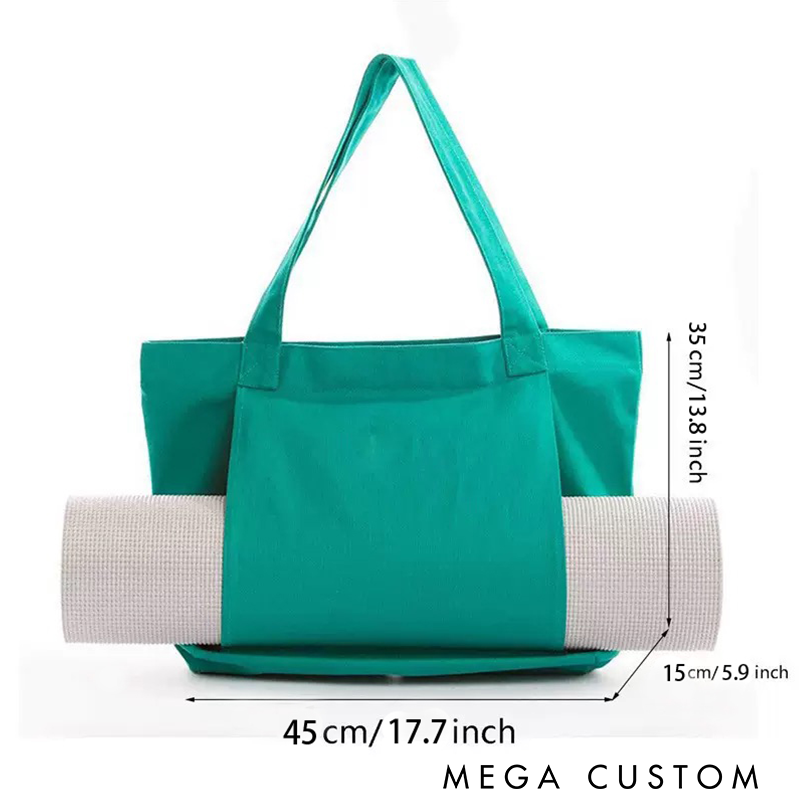 Personalised Yoga Bag Yoga Mat Bag Yoga Gifts Yoga Tote Bag for Yoga Pilates Bag Organic Tote Bag with Yoga Poses Perfect for Yoga Enthusiasts and Easy Mat Carrying