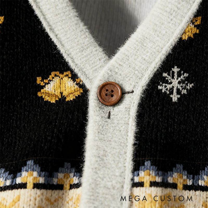 Personalized Cardigan Sweater with Custom Name and Festive Design Racing Lover Perfect Holiday Gift