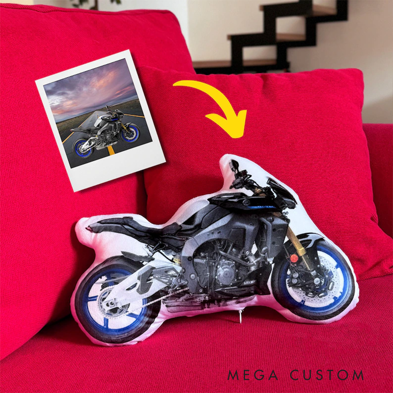 Personalized Motorcycle Pillow Personalized Bike Design Cushion Perfect Gift for Motorcycle Enthusiasts