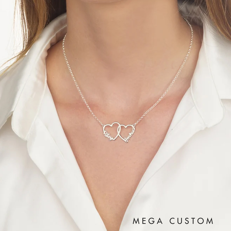 Personalized Heart Necklace Unique Jewelry Thoughtful Gift for Woman
