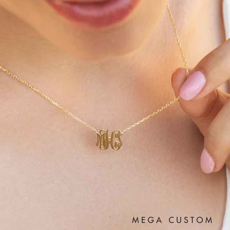 Personalized Monogram Necklace Dainty Custom Jewelry Beautiful Accessory for Everyday Elegance
