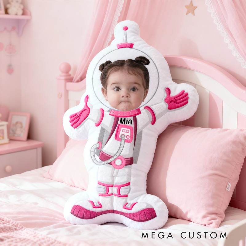 Personalized Rocket Spaceship Name Custom Soft Decorative Gift Space Adventure Style Fun Playful Cozy Kid Room Astronaut Dream Galaxy Star Blastoff Graphic 3D Print Pillow