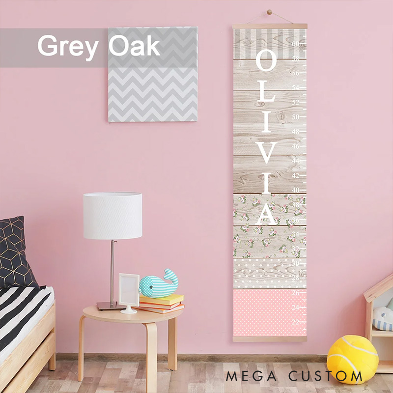 Personalized Woodland Theme Custom Name Cute Forest Animals Kids Height Growth Chart