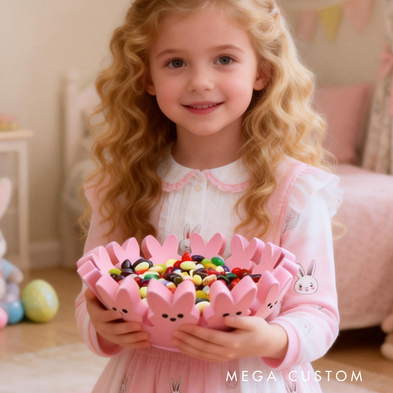 Lovely Bunny Themed Home Decoration Candy Holder Bunny Bowl 3D Printing