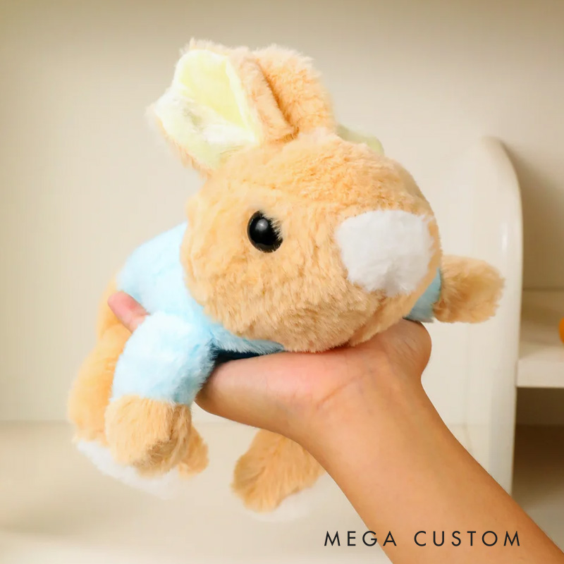 Personalized Bunny Rabbit Plush Pencil Bag with Embroidered Name School Stationery Christmas Back to School Easter Gift for Kids