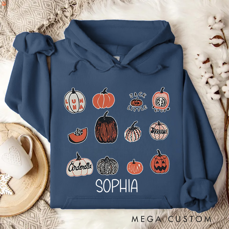 Personalized Charming Pumpkin Patch Collection for Cozy Autumn Hoodies