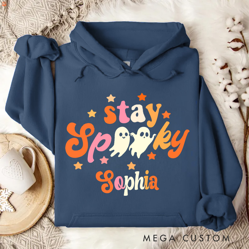 Personalized Stay Spooky with Starry Highlights for Unique and Fun Halloween Hoodies