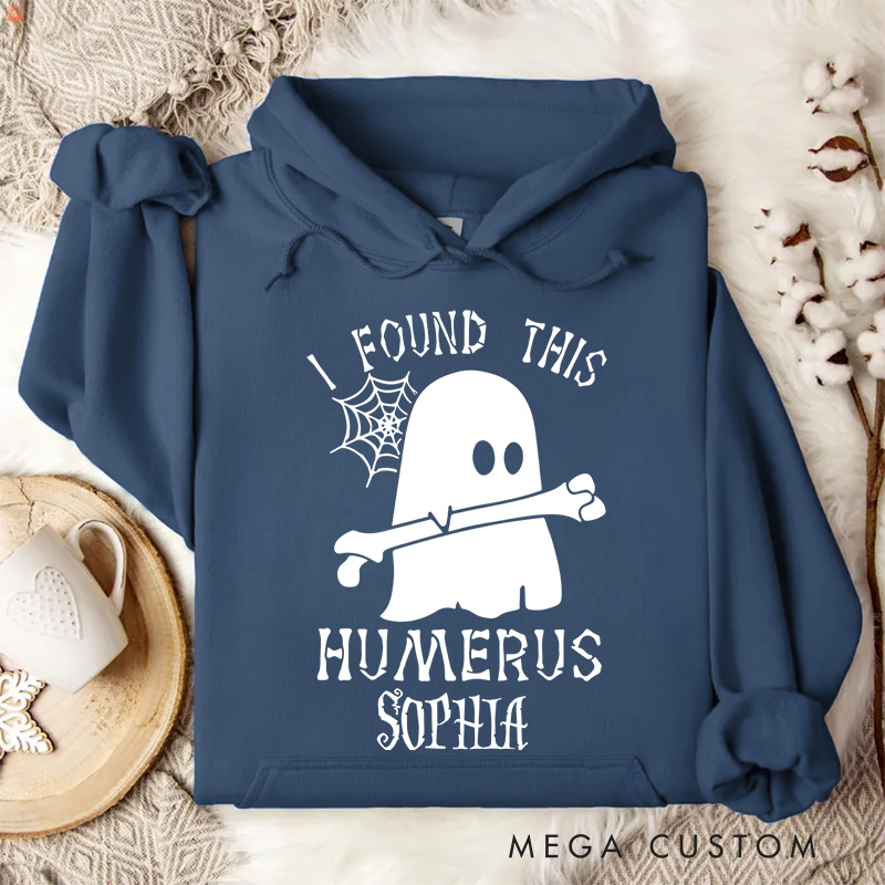 Personalized Humorous Ghost with Bone Pun for Lighthearted and Witty Hoodies
