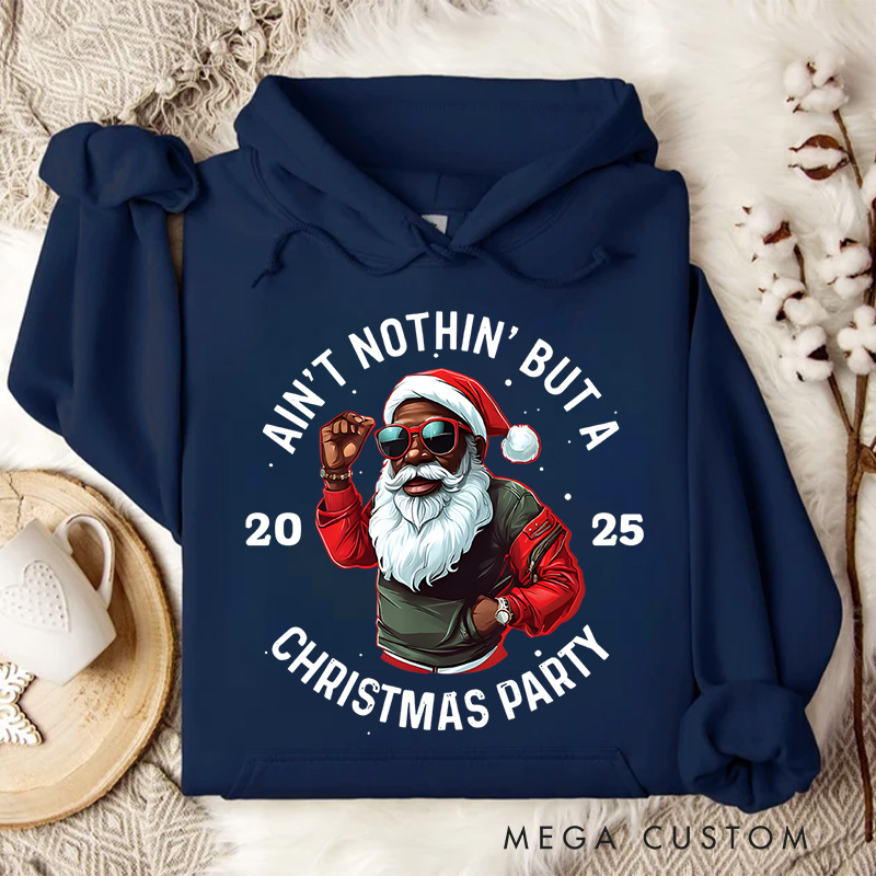 Personalized Funky Santa Dancing with Festive Spirit Christmas Hoodies