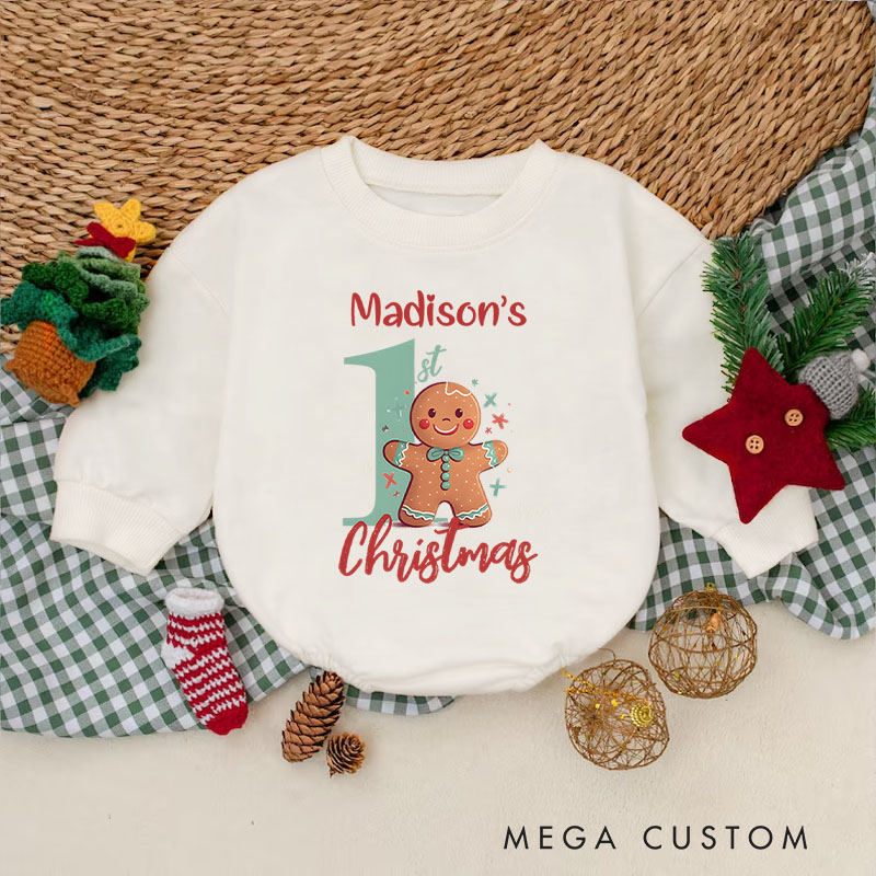 Personalized First Christmas Baby Onesie Perfect for Cherishing a Baby’s Special Holiday Moment Baby Bodysuit