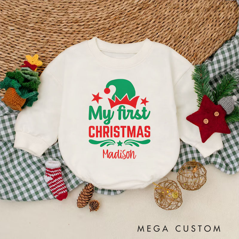 Personalized My First Christmas Holiday Baby Onesie Perfect for Marking a Baby’s Special Festive Moment Baby Bodysuit