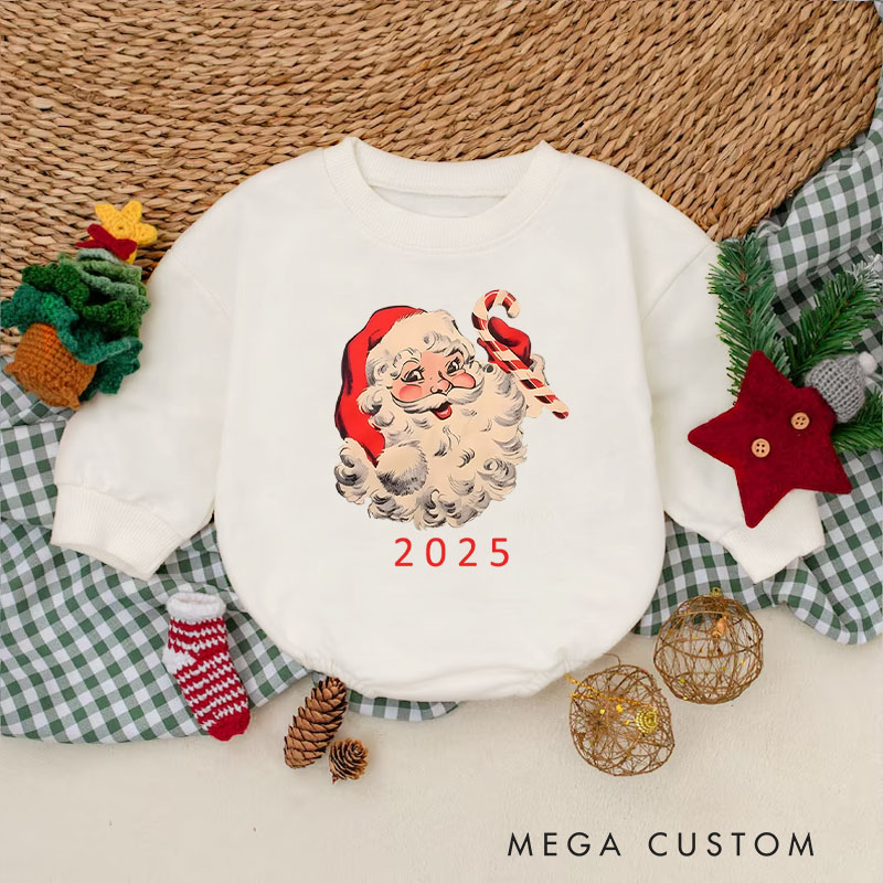 Personalized Santa Claus Baby Onesie Perfect for Adding Joy and Whimsy to Holiday Celebrations Baby Bodysuit