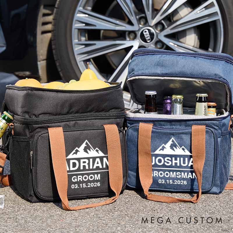 Personalized Groomsmen Cooler Bag Wedding Party Gift Bag for Groom Men’s Beer Bag for Bachelor Party Wedding Favors Cooler Bag