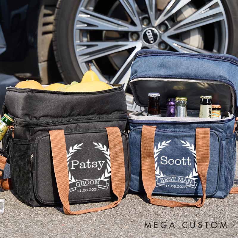 Personalized Groomsmen Cooler Bag Custom Beer Bag Gift for Groom Best Man Wedding Party Favors Bag for Men
