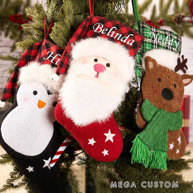Personalized Family Stockings Holiday Stocking 3D Christmas Stocking Gift for Family
