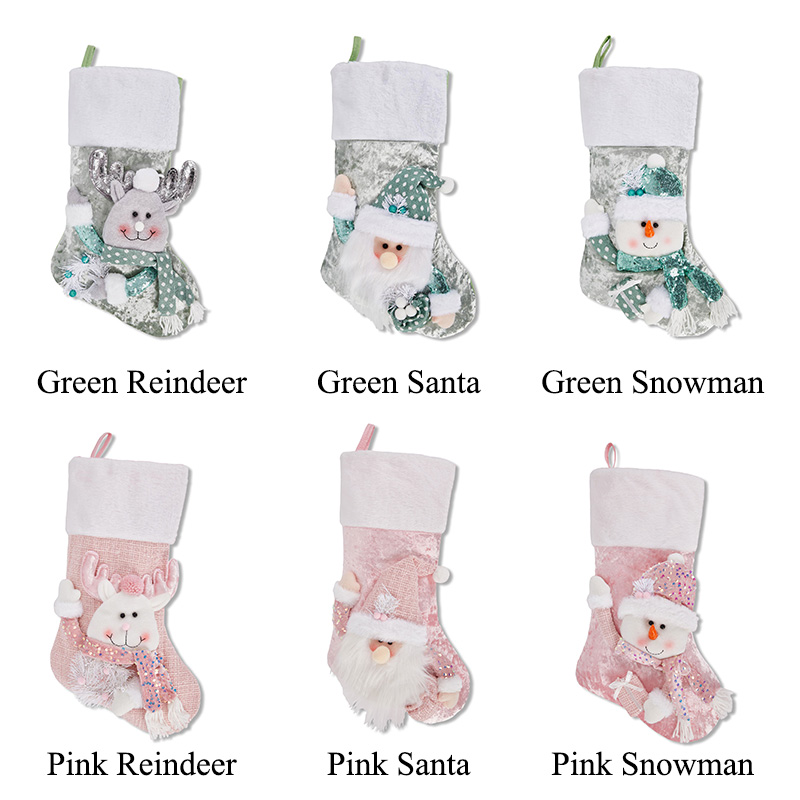 Personalized Name Festive Winter Wonderland 3D Christmas Stocking Gift for Family