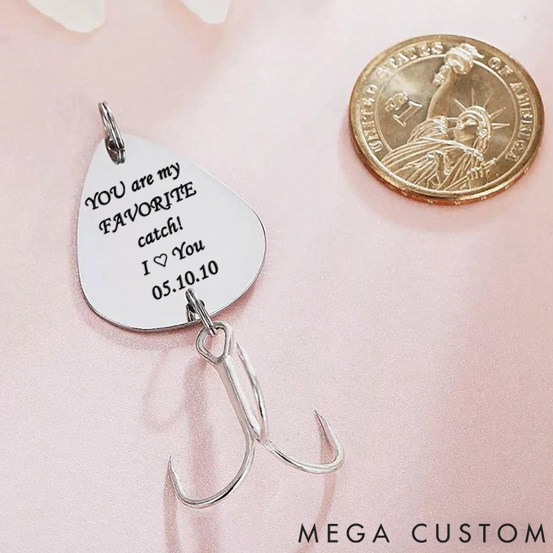 Personalized Fishing Keychain Greatest Catch Gift For Husband Boyfriend Engraved Stainless Steel Fisherman Gift Perfect Gift For Fishing Lover