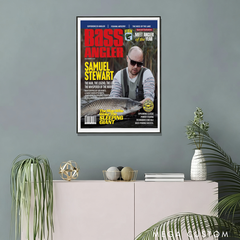 Personalized Fishing Magazine Cover Fishing Gifts for Men Fly Fishing Gifts for Him Fishing Dad Gift Angler Funny Fisherman Gift Perfect Gift for Fishing Lover