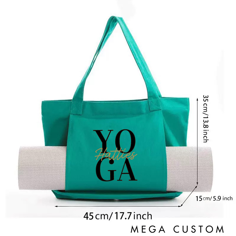 Personalized Yoga Mat Tote Bag Yoga Mat Bag Pilates Bag Meditation Bag Perfect for Yoga Lover