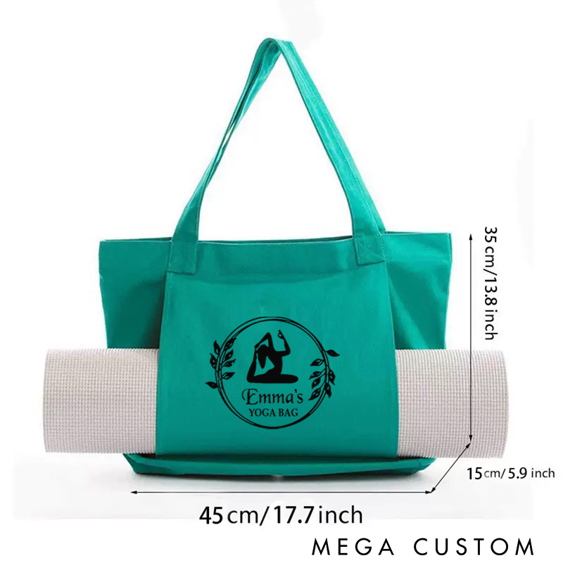Personalized Yoga Tote Bag Yoga Mat Bag with Yoga Action Design Pilates Bag Meditation Bag Perfect for Yoga Lover