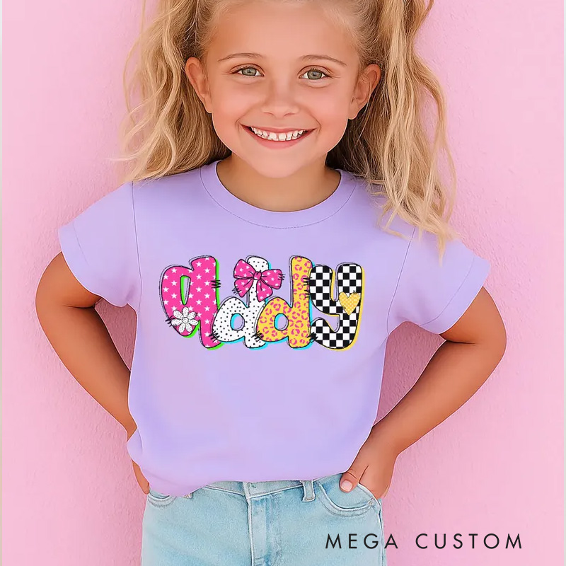 Personalized Birthday Shirt Girl Kids T-Shirt with Name for a Groovy Celebration