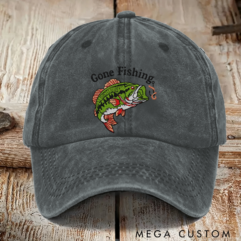 Personalized Embroidered Hat  Adjustable Breathable Stylish Fishing Cap for Outdoor Adventure Perfect Gift for Fishing Lover